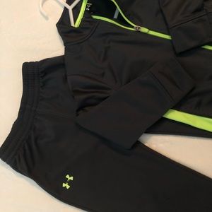 Under Armour Matching Sets - Boys gray and neon pants and jacket set Under Armour Matching Sets - Boys gray and neon pants and jacket set